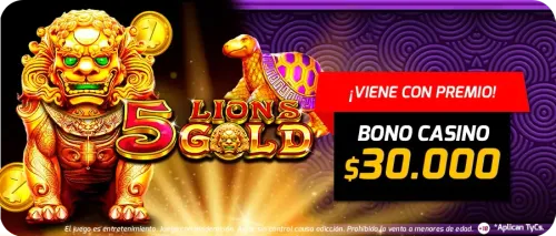 JUEGO TOP NOVIEMBRE 5 LIONS GOLD 